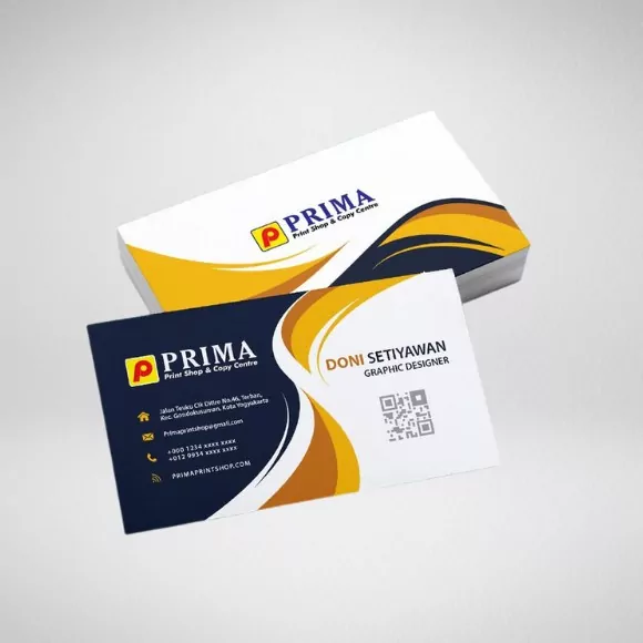 Contoh cetak kartu nama Zeta Grafika Solo