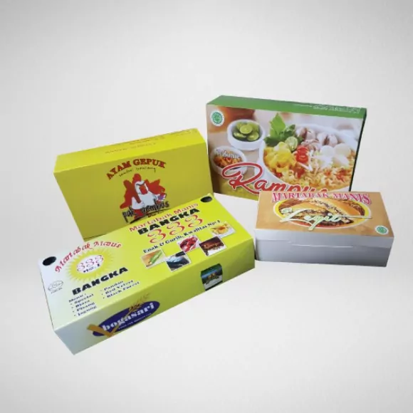 Contoh cetak dus dan box makanan