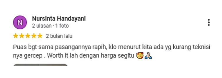 testimoni service ac solo - puas banget sama pasangannya rapih, klo menurut kita ada yg kurang teknisi nya gercep. worthit lah dengan harga segitu