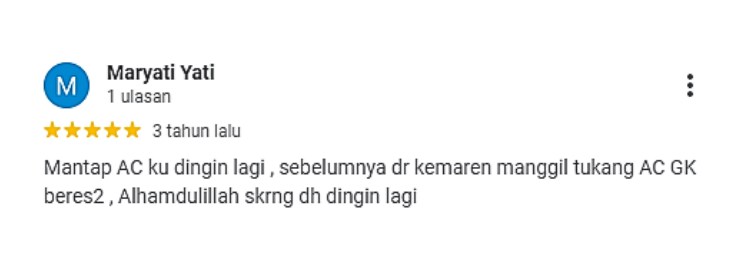 testimoni pelanggan service ac solo - mantap AC ku dingin lagi, sebelumnya dr kemarin menggil tukang ac gk beres2. alhamdulillah sekrng dh dingin lagi