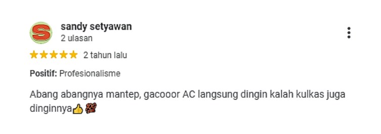 testimoni jasa service ac solo - abang abangnya mantap, gacooor AC langsung dingin kalah kulkas juga dinginnya mantap