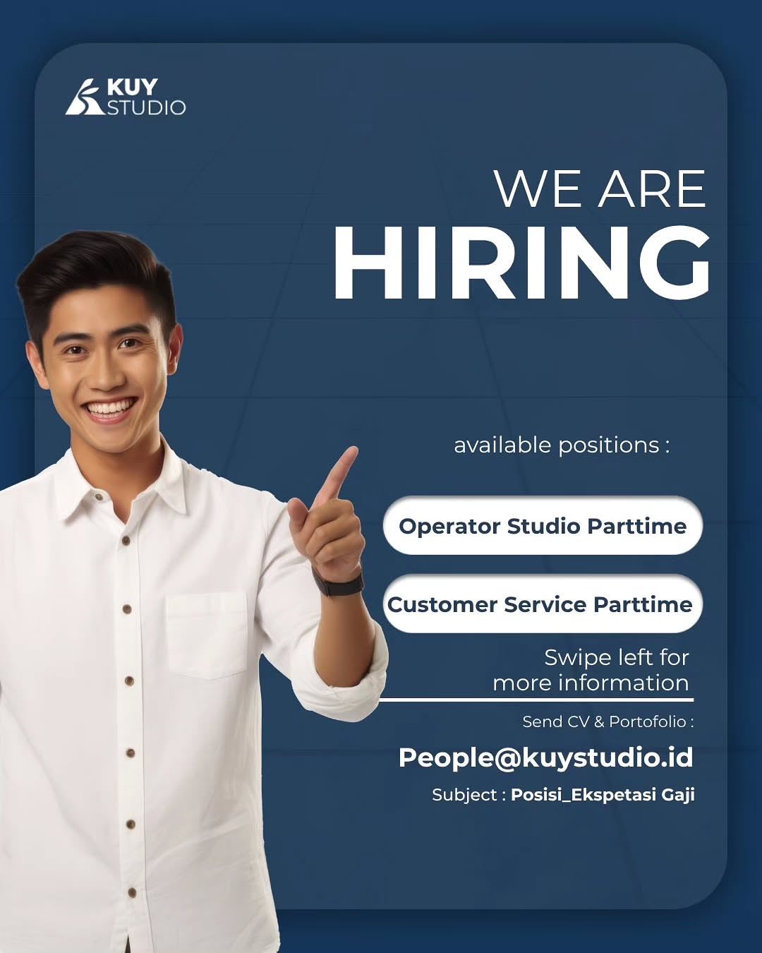 Poster Lowongan Kerja Kuy Studio Slide 1