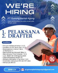 Lowongan Kerja di PT Gunung Berkat Agung (Pelaksana & Drafter) – Solo Raya