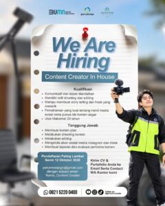 Lowongan Kerja Content Creator In House di Perumnas Samesta Jeruksawit Permai (Jeruksawit, Karanganyar)