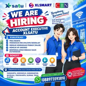 Lowongan Kerja di PT XLSMART Telecom Tbk (via Vendor PT. Cahaya Bumi Nasional) (6 Posisi (Account Executive XLSATU, Account Executive XLSATU, dll)) – Solo Raya & Sekitarnya