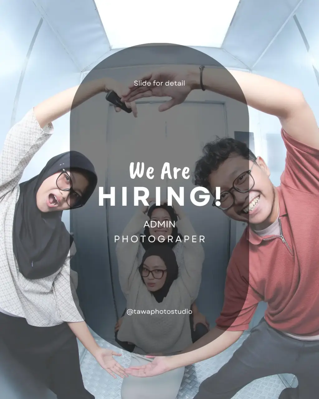 Poster Lowongan Kerja TAWA Photo Studio Slide 1