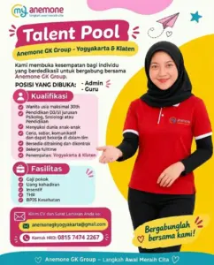 Lowongan Kerja di Anemone GK Group (Admin & Guru) – Klaten