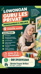 Lowongan Kerja Guru Les Privat Menggambar & Melukis di Bimbel Super Brilian (Ponggok, Klaten)