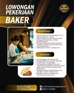 Lowongan Kerja Baker di Golden Bakery (Solo)