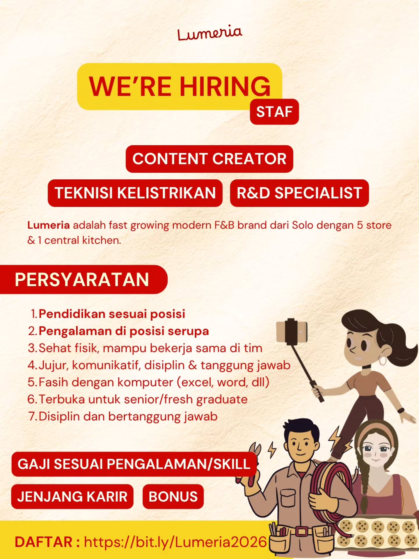 Poster Lowongan Kerja Lumeria