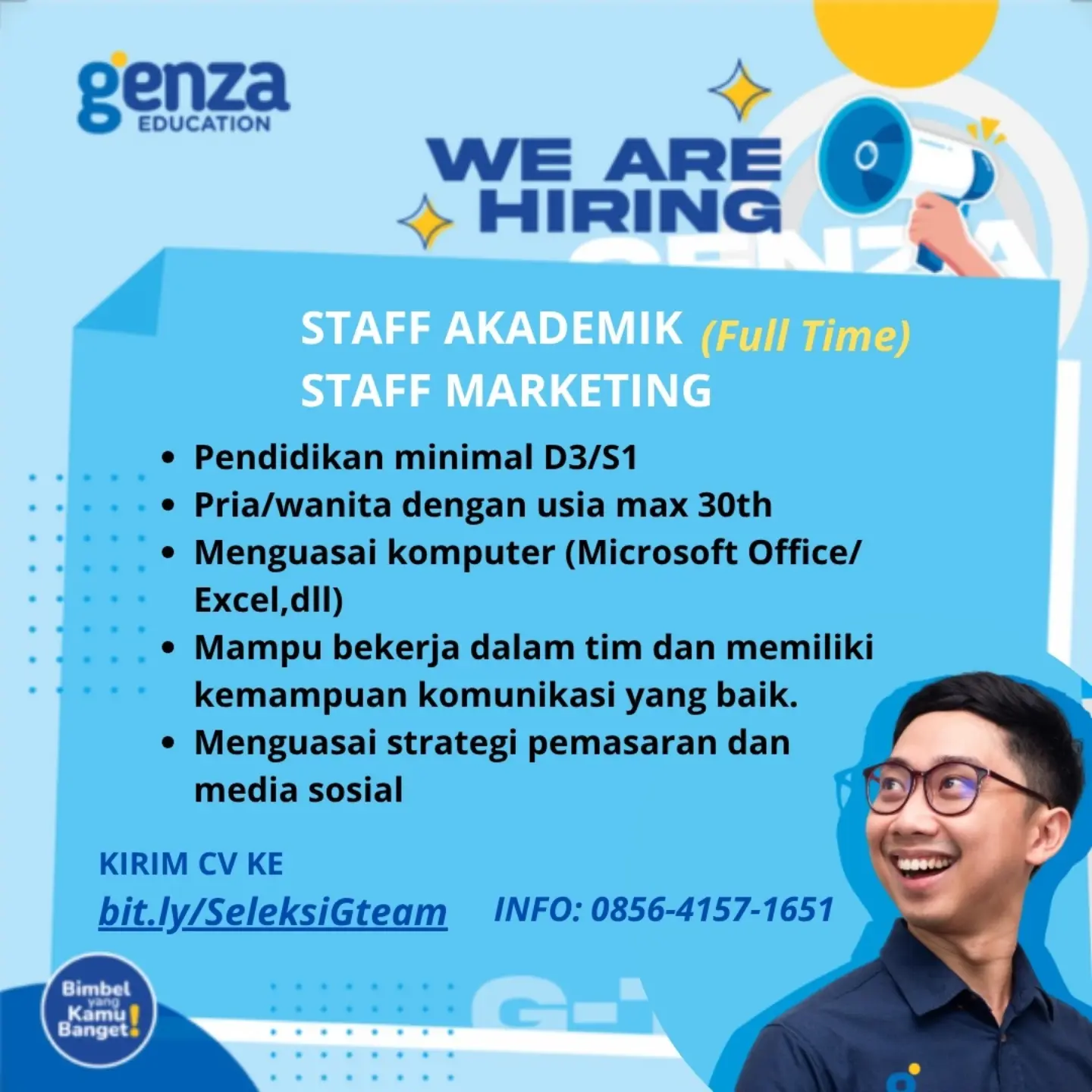 Poster Lowongan Kerja Genza Education