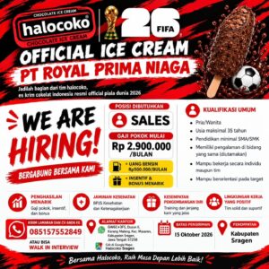 Lowongan Kerja di PT Royal Prima Niaga (Halocoko) (9 Posisi (Sales, Driver, dll)) – Sragen