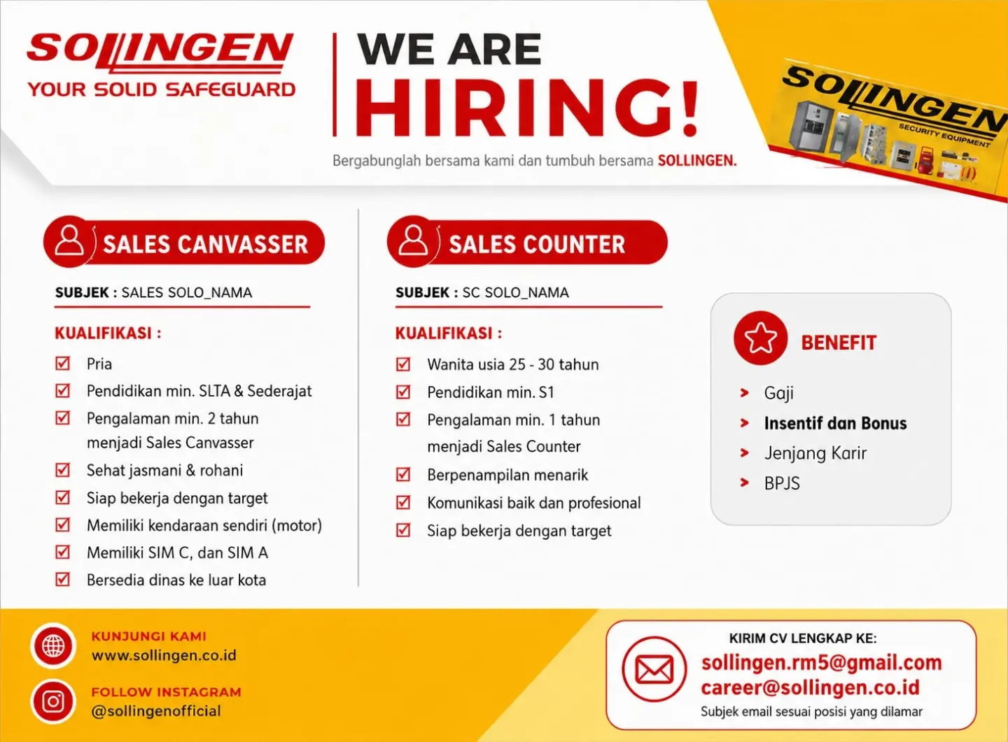 Poster Lowongan Kerja Sollingen