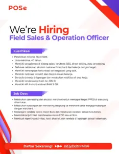 Lowongan Kerja Field Sales & Operation Officer di POSe (Solo Raya)