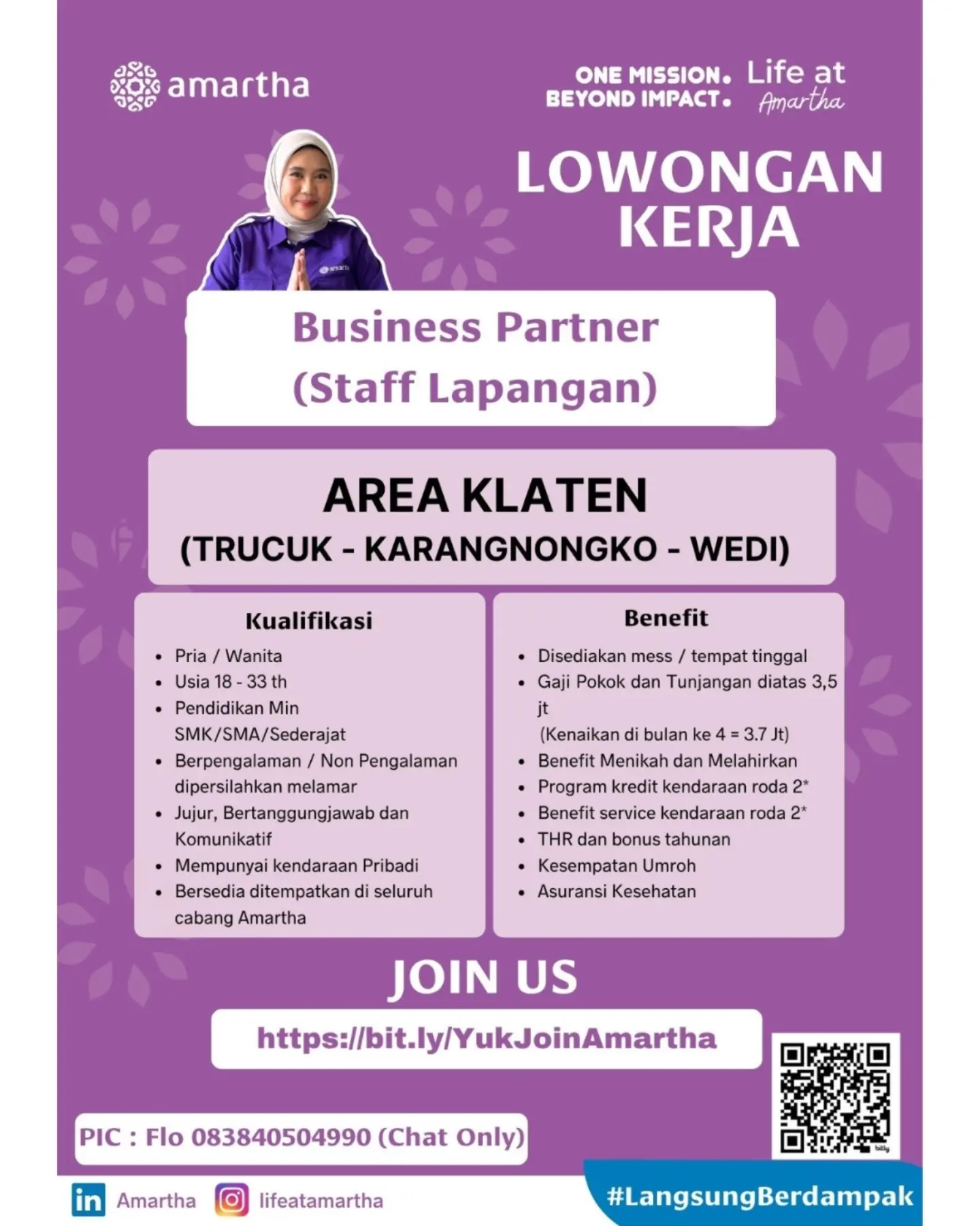 Poster Lowongan Kerja Business Partner (Staff Lapangan) - Amartha