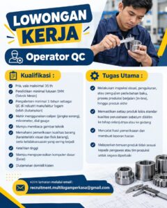 Lowongan Kerja Operator QC di PT. Multi Logam Perkasa (Klaten)