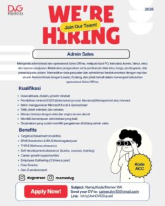 Lowongan Kerja Content Creator di DVG DIGITIZECAL (Colomadu, Karanganyar)