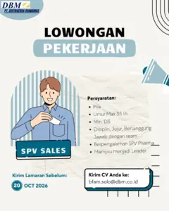 Lowongan Kerja di PT Distriversa Buanamas (SPV Sales (D3) & SPV Sales (SMK)) – Solo Raya