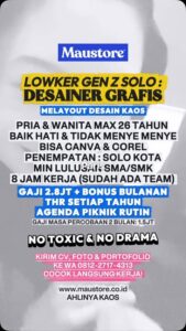 Lowongan Kerja Desainer Grafis di Maustore (Solo Kota)