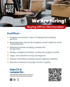 Lowongan Kerja Buying Officer Merchandiser di Kids Mate (Bersama Warna Group) (Solo)