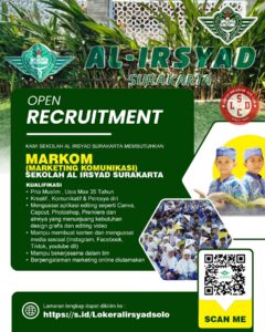 Lowongan Kerja Markom (Marketing Komunikasi) di Sekolah Al Irsyad Surakarta (Surakarta)