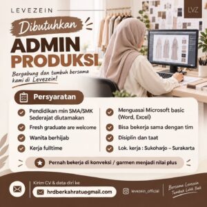 Lowongan Kerja Admin Produksi di Levezein (Sukoharjo – Surakarta)