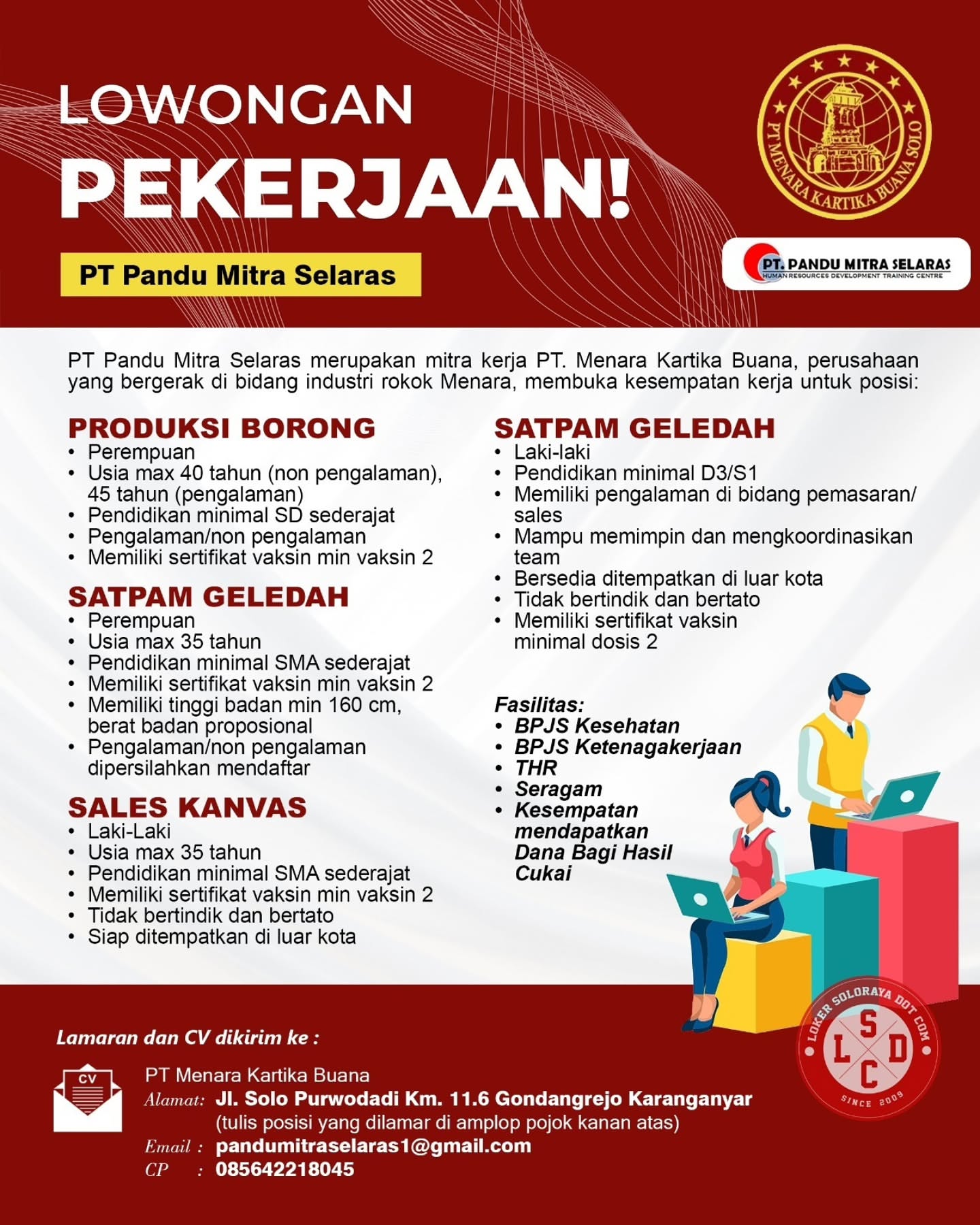 Poster Lowongan Kerja PT Pandu Mitra Selaras