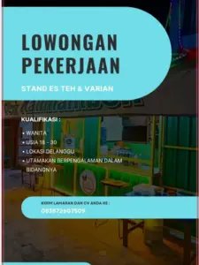 Lowongan Kerja Jaga Stand Es Teh & Varian di Es Teh Kalimambek (Delanggu, Klaten)