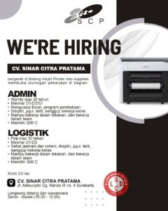 Lowongan Kerja di CV Sinar Citra Pratama (Admin & Logistik) – Solo