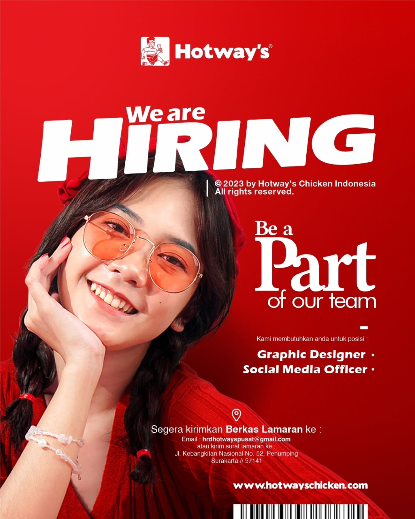 Poster Lowongan Kerja Hotway's Chicken Indonesia Slide 1