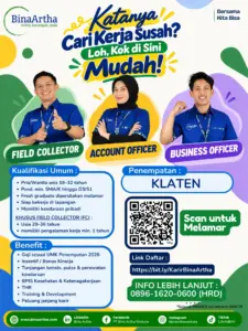Lowongan Kerja di PT Bina Artha Ventura (Account Officer (AO), Business Officer (BO), & Field Collector (FC)) – Klaten