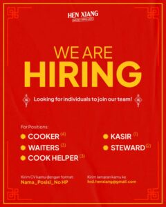 Lowongan Kerja di Hen Xiang Coffee & Wok (5 Posisi (Cooker, Kasir, dll)) – Solo