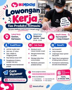 Lowongan Kerja Tim Produksi di Ikimochi (Gonilan, Kartasura, Sukoharjo)