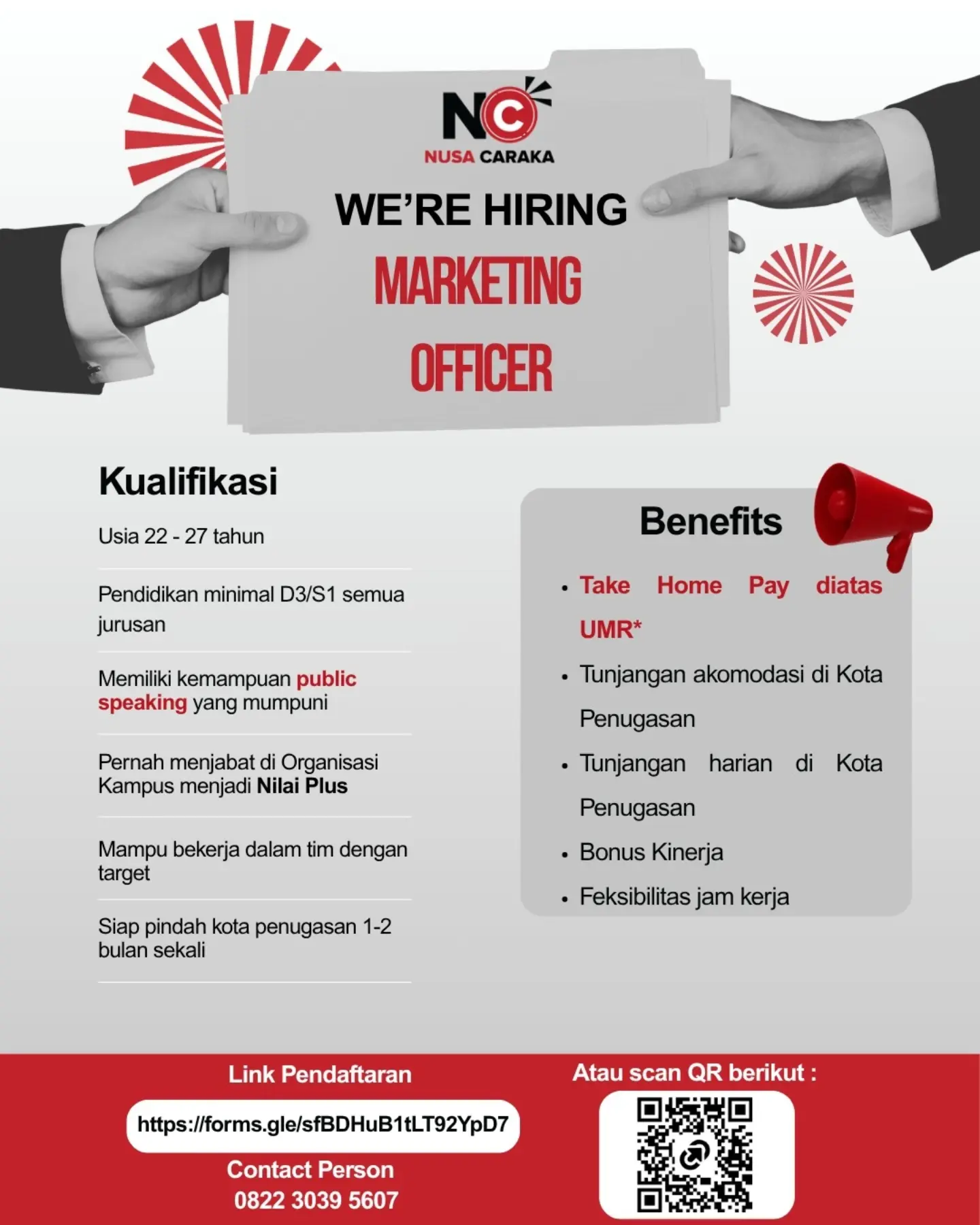Poster Lowongan Kerja Nusa Caraka Slide 1