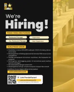 Lowongan Kerja di May Star Restaurant (8 Posisi (Management (Restaurant Manager, Ass. Restaurant Manager, Supervisor, Asst. Supervisor), Cashier (Head Cashier, Senior Cashier, Cashier, Junior Cashier), dll)) – Solo Raya
