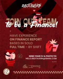 Lowongan Kerja di Red Tavern Coffee Roaster (Finance & Barista (Senior & Junior)) – Solo