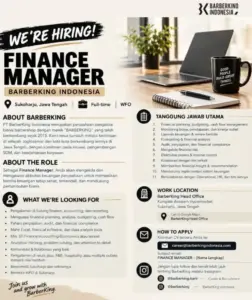 Lowongan Kerja FINANCE MANAGER di BARBERKING INDONESIA (Sukoharjo)