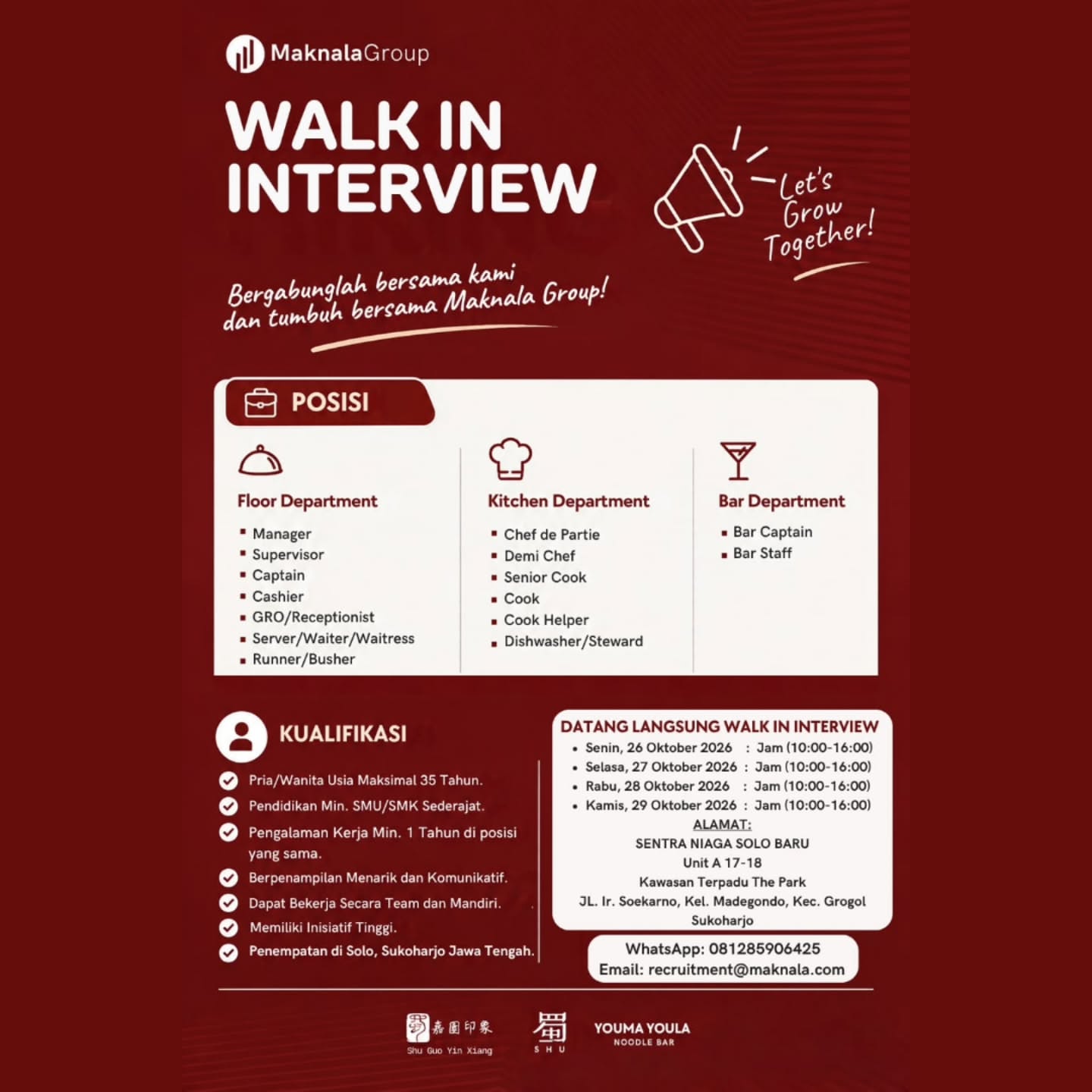 Poster Lowongan Kerja Maknala Group