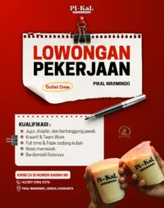 Lowongan Kerja Outlet Crew di Pikal Warmindo (Jebres, Surakarta)