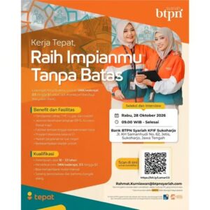 Lowongan Kerja Community Officer (Bankir Pemberdayaan) di Bank BTPN Syariah (Sukoharjo)