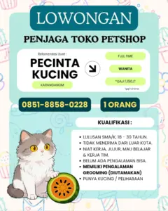 Lowongan Kerja Penjaga Toko Petshop di Toko Petshop Karanganom (Karanganom, Klaten)