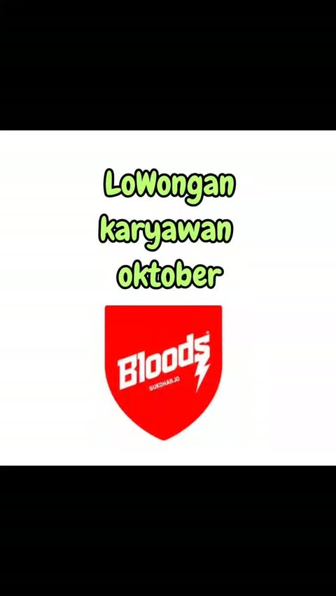 Poster Lowongan Kerja Karyawan Toko - Bloods Sukoharjo