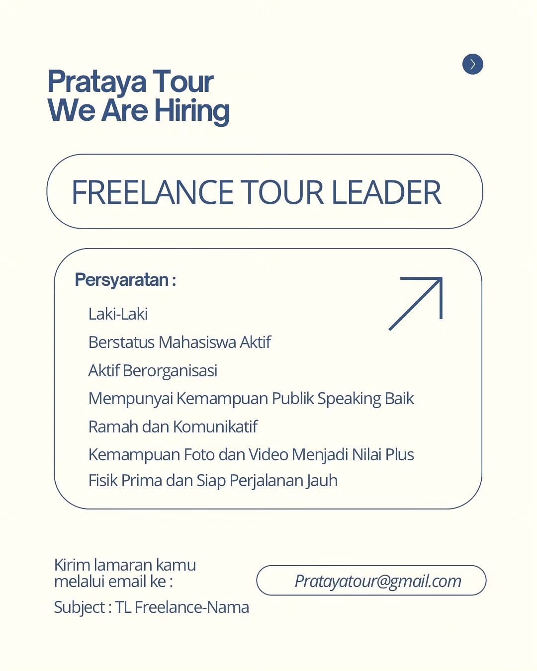 Poster Lowongan Kerja Prataya Tour Slide 1