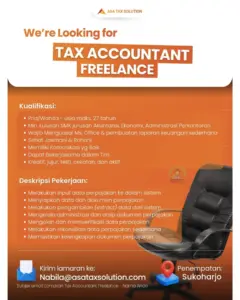 Lowongan Kerja Tax Accountant Freelance di CV ASA TAX SOLUTION (Sukoharjo)