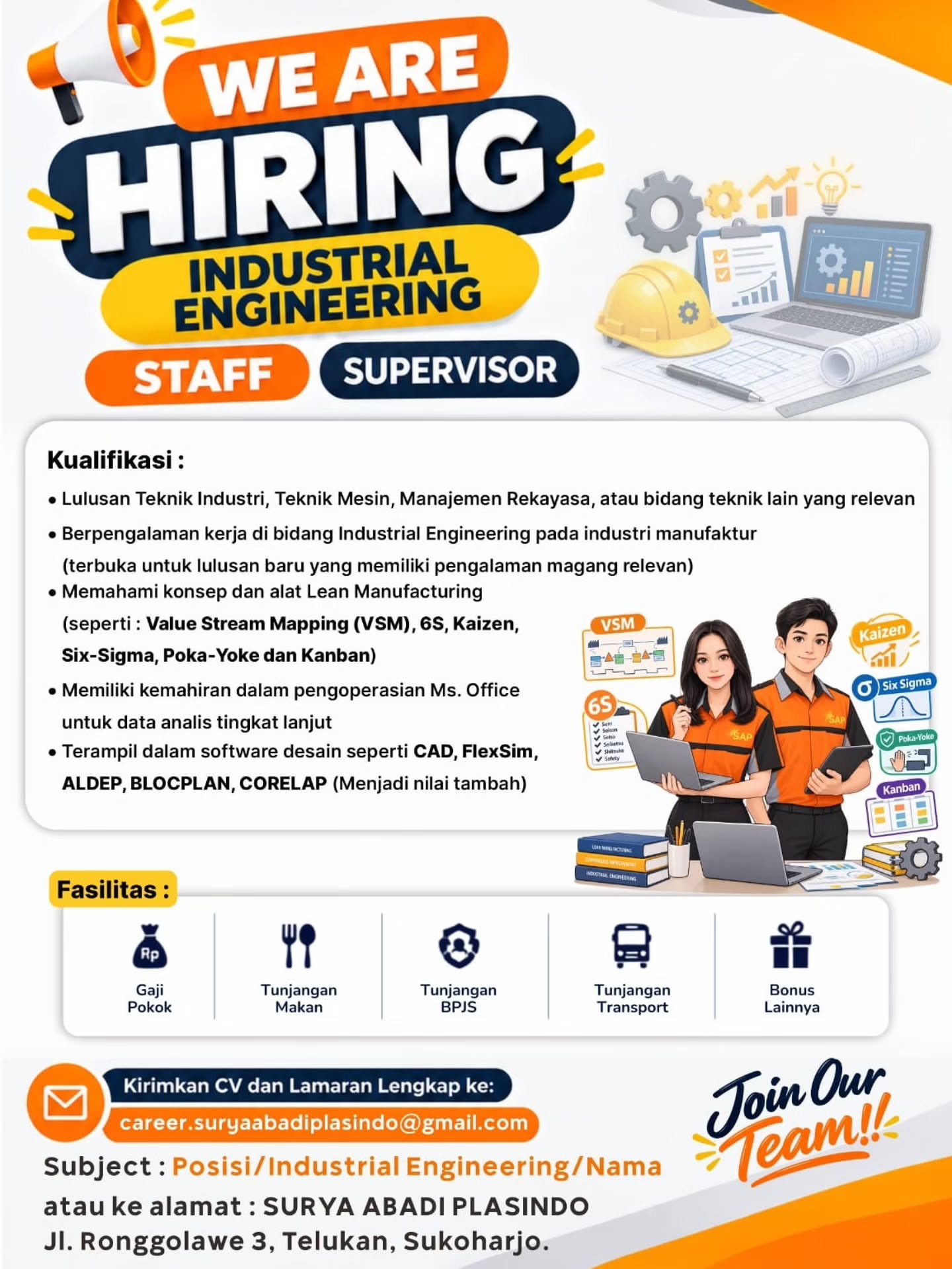 Poster Lowongan Kerja Surya Abadi Plasindo