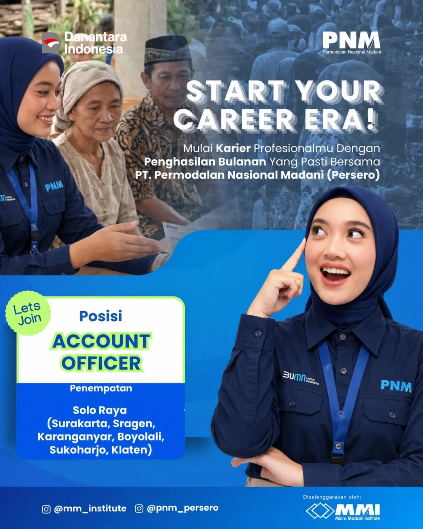 Poster Lowongan Kerja Account Officer - PT Permodalan Nasional Madani (Persero)