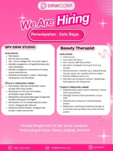 Lowongan Kerja di DRWCORP (SPV DRW Studio & Beauty Therapist) – Solo