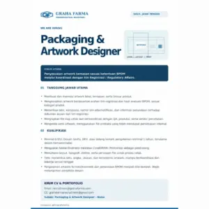 Lowongan Kerja Packaging & Artwork Designer di Graha Farma Pharmaceutical Industries (Solo, Jawa Tengah)
