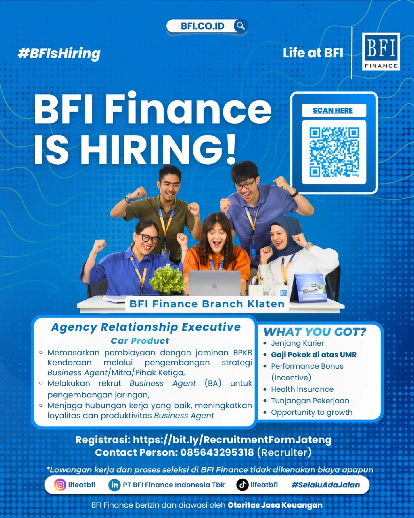 Poster Lowongan Kerja Agency Relationship Executive (ARE) - PT BFI Finance Indonesia Tbk