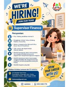 Lowongan Kerja Supervisor Finance di CV Sahabat Tani Putra (Pedan, Klaten)
